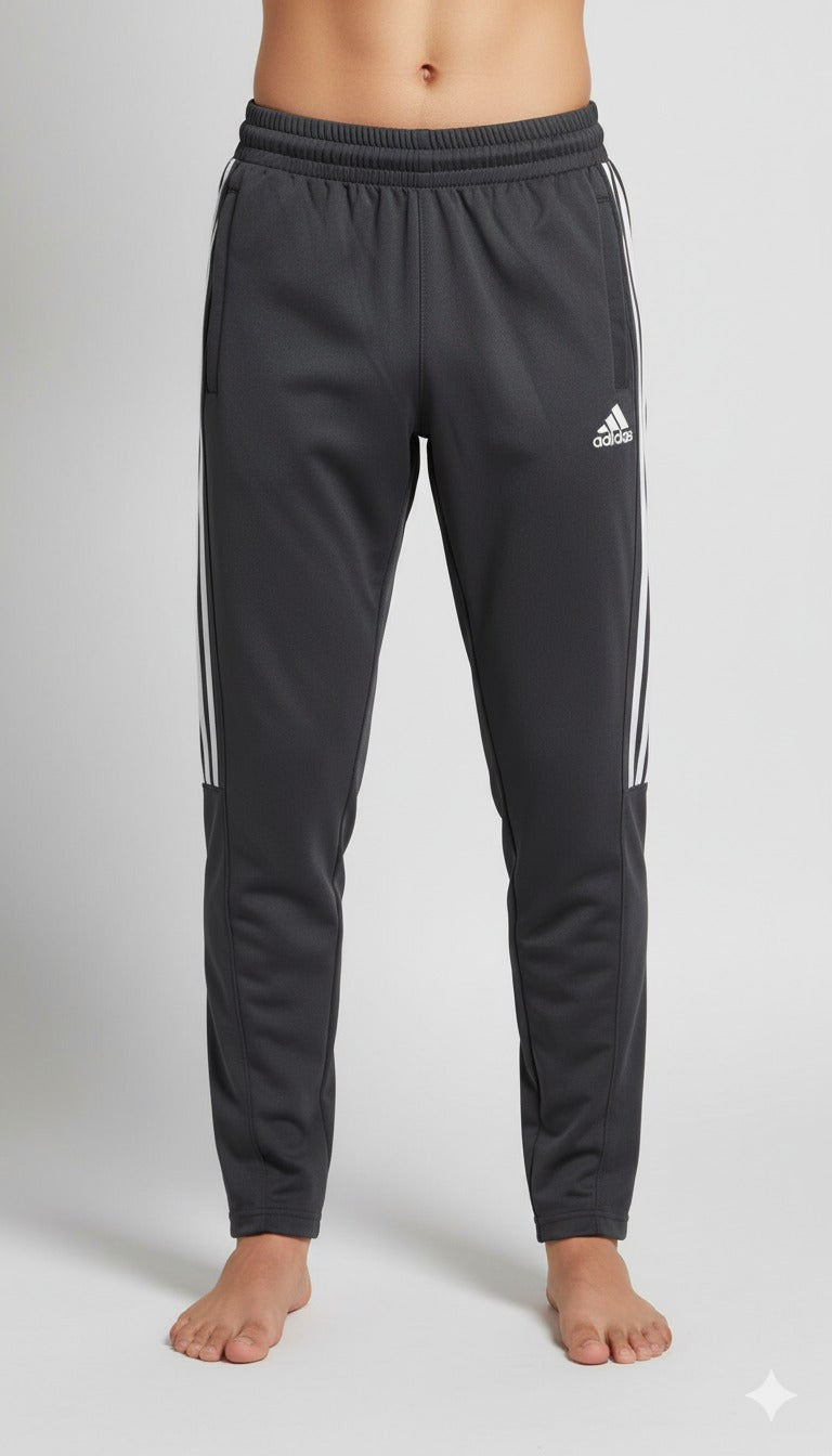 Adidas Dark Grey Dry-Fit Trousers