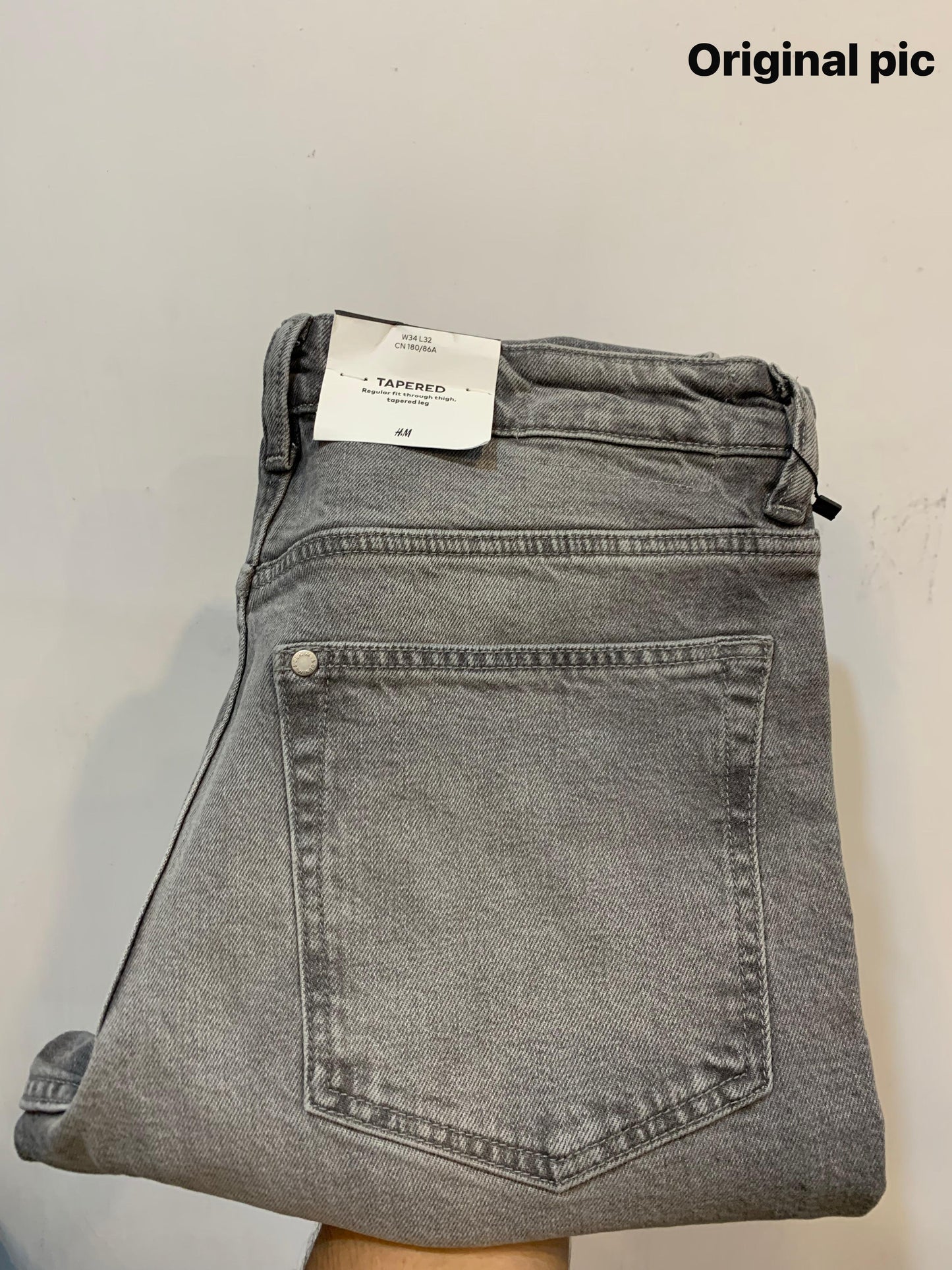 ORIGINAL H&M Grey Regular Tapered Jeans Stretchable Jeans DLS08