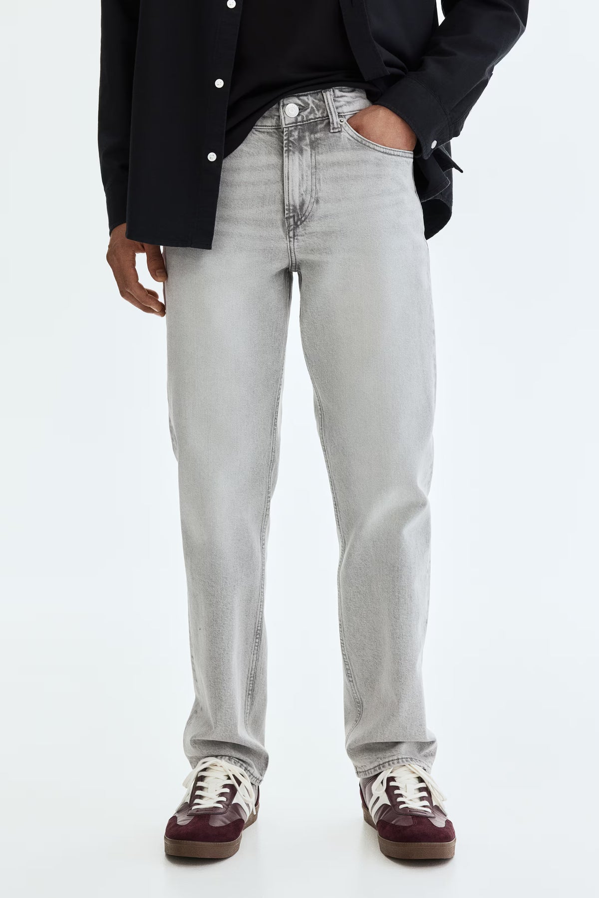 ORIGINAL H&M LIGHT GREY JEANS  fabric Jeans DLS40