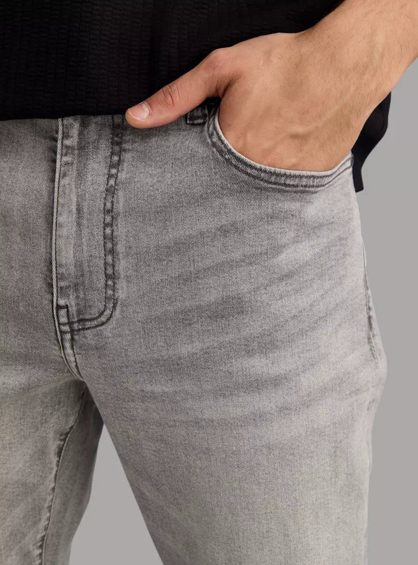 ORIGINAL light grey Slim Fit Stretchable Jeans DLS03