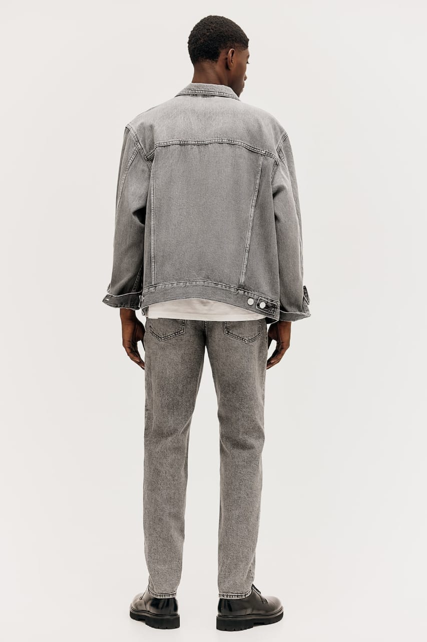 ORIGINAL Grey Regular Tapered Jeans Stretchable Jeans DLS08
