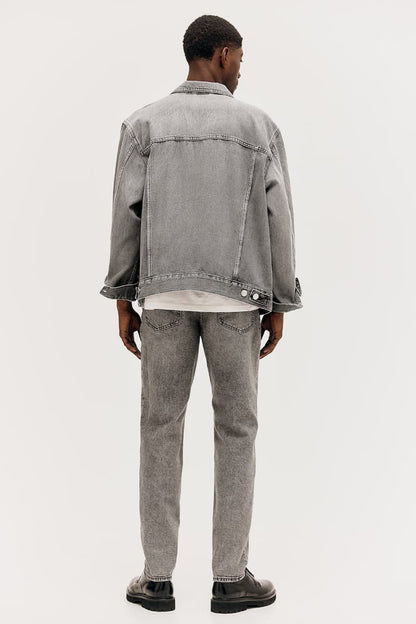 ORIGINAL Grey Regular Tapered Jeans Stretchable Jeans DLS08