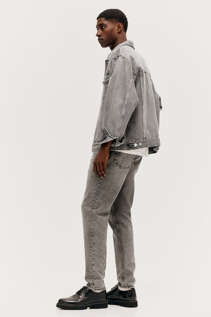 ORIGINAL Grey Regular Tapered Jeans Stretchable Jeans DLS08