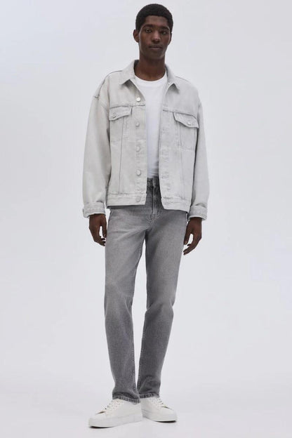 ORIGINAL H&M light Grey Regular Tapered Jeans Stretchable Jeans DLS21