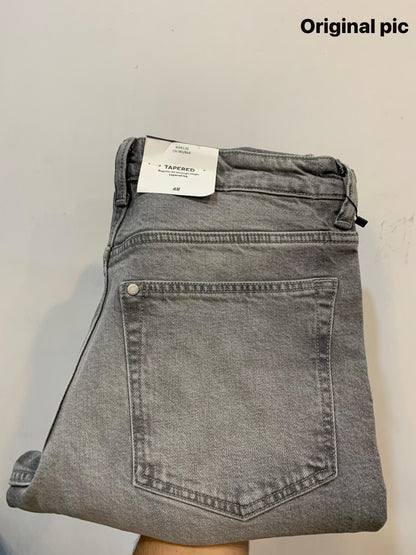 ORIGINAL H&M Grey Regular Tapered Jeans Stretchable Jeans DLS08