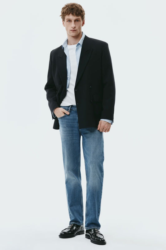 ORIGINAL H&M BLUE REULAR FIT JEANS Stretchable fabric Jeans DLS35